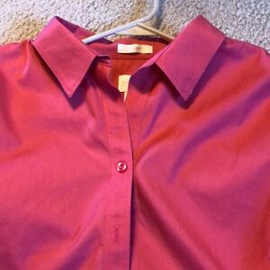 Chico’s blouse. No iron. Sz 2 Chico’s sz.2 coral. 3/4 sleeve
